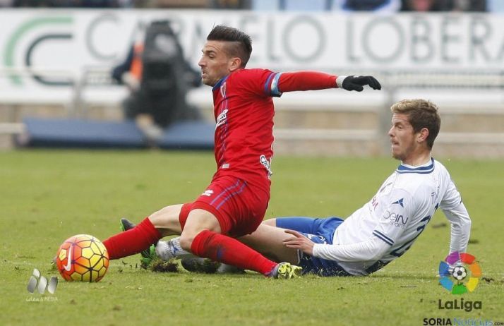 Natalio, en el encuentro frente al Zaragoza.