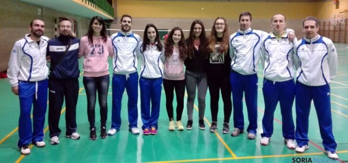 Medallistas del bádminton soriano.