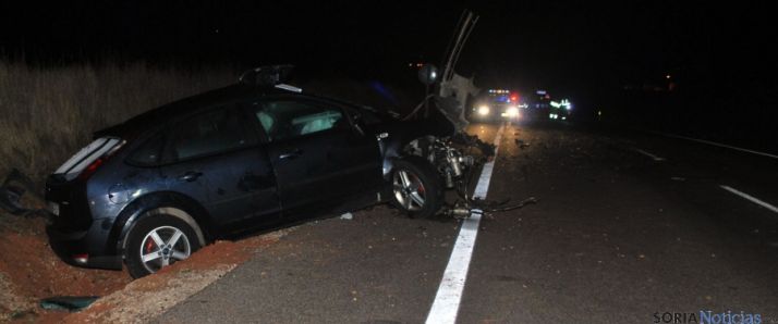 Trágica noche en la N-234 a su paso por Soria. / SN 