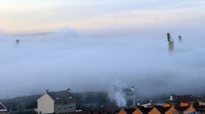 Niebla en Los Pajaritos este lunes./SN