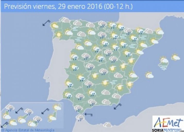 Lluvias por la mañana este viernes
