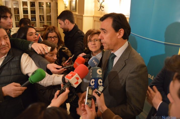 Fernando Martínez Maíllo, este miércoles en Soria ante los medios de comunicación. / SN