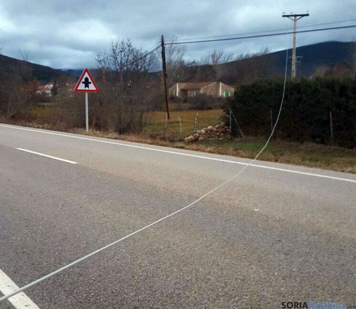 El cable sobre la calzada./GE