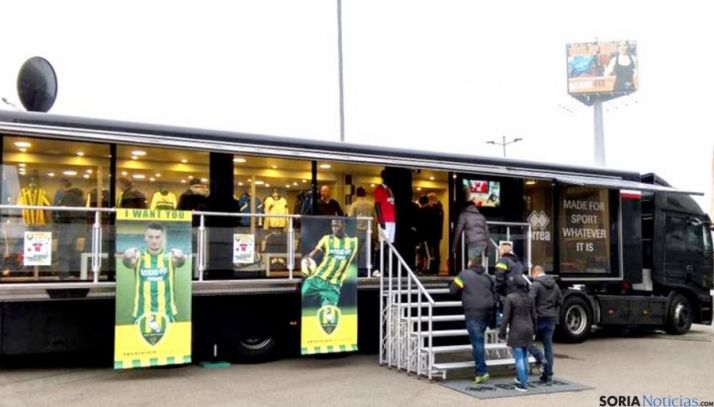 El camión de la marca deportiva./CDN