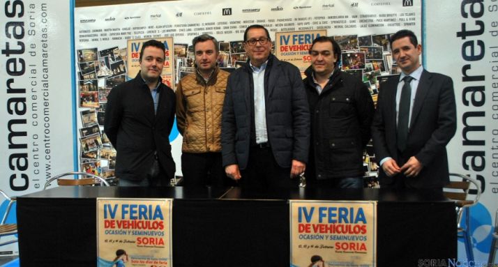 E. Madurga (izda.), V. Mateo, . J. Moya, R. Untoria y F. Sanz este miércoles. / SN