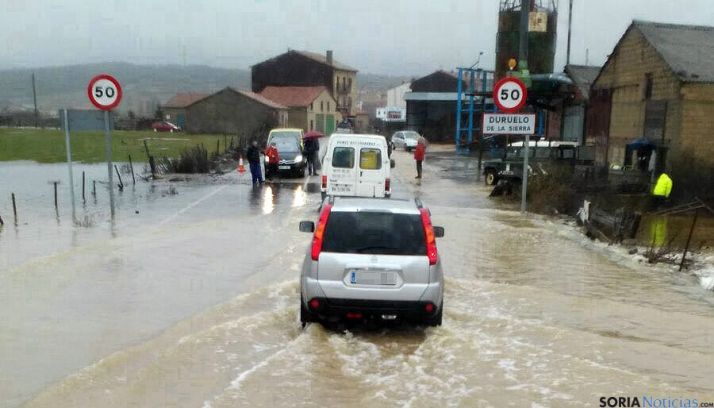 Imagen de la entrada de Duruelo ayer. / SN