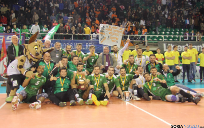 Alegría del Unicaja tras ganar la Copa