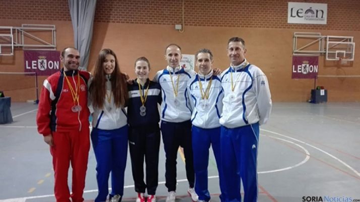 Los participantes sorianos en el Regional disputado en León.