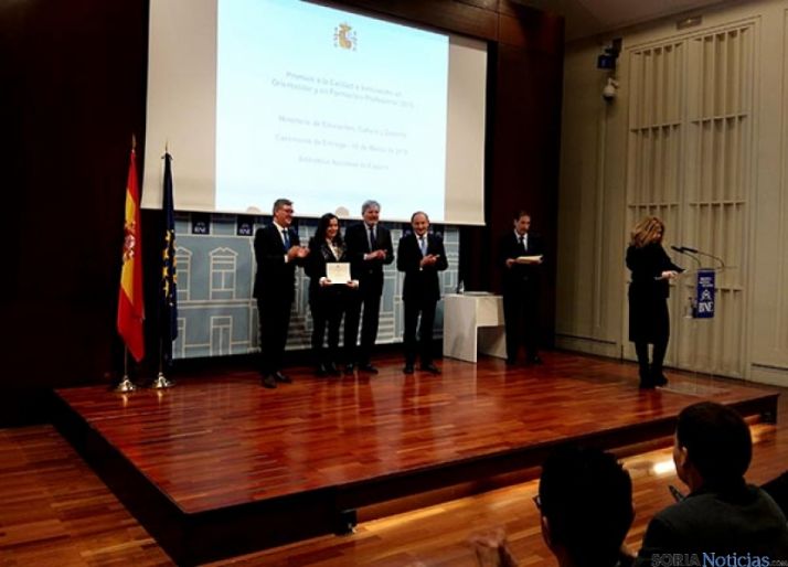 Entrega del premio, hoy en Madrid.