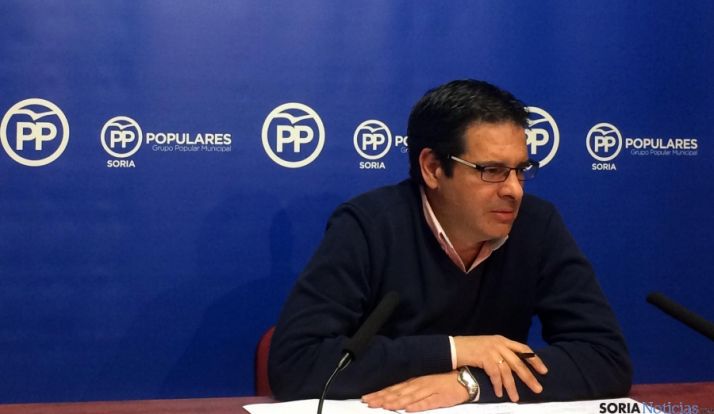 El concejal del PP, Javier Martín este martes. 