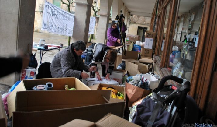 Un momento de la recogida./SN