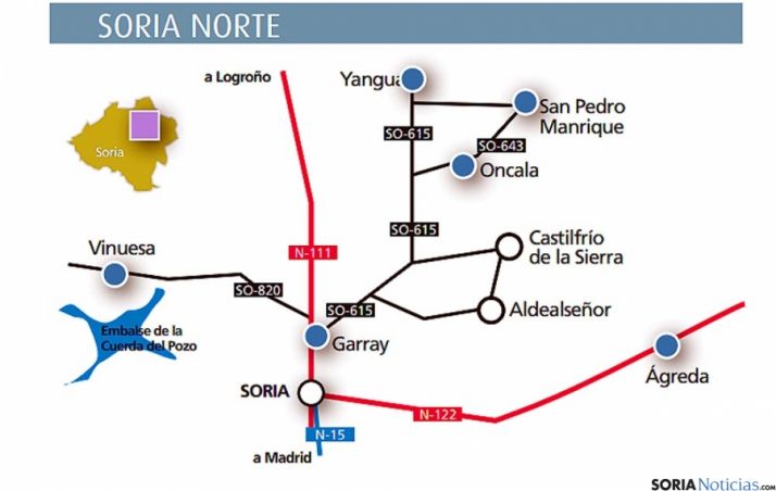 Una de las rutas previstas en el norte soriano. / SN