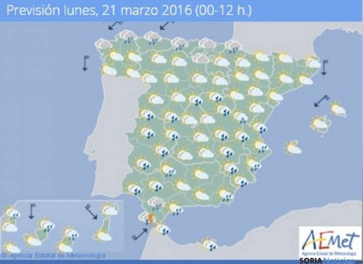 Posibilidad de chubascos por la tarde este Lunes Santo
