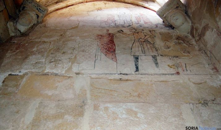 Conjunto pictórico en las ruinas de San Nicolás.