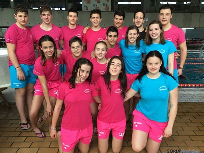 Nadadores sorianos que han competido en Calahorra.