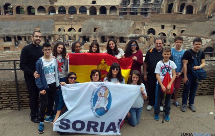 Una de las imágenes de los jóvenes sorianos en Roma. / SN
