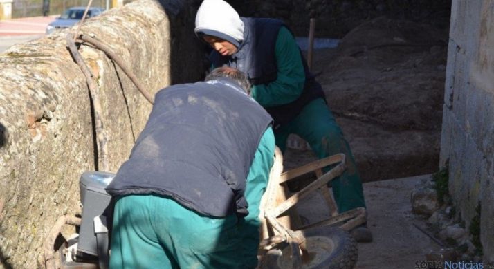 Trabajadores en obras municipales