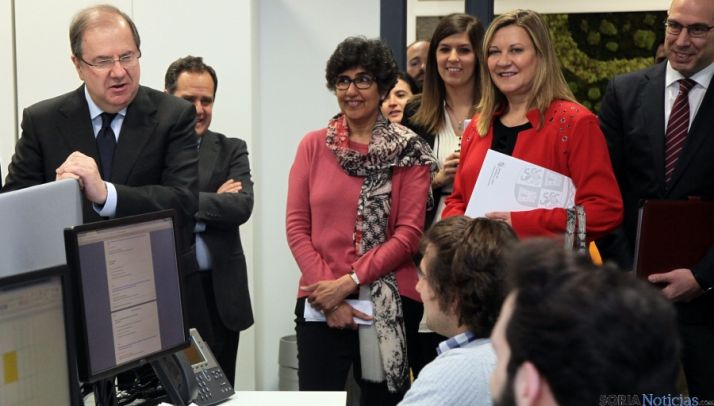 Herrera, este martes en el Parque Tecnológico de Boecillo. / Jta.