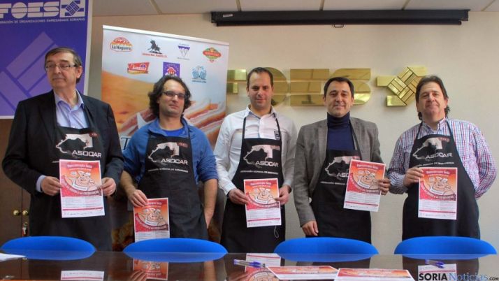 Moreno (izda.), Hernández, Marina, Muñoz y Herrero este viernes. / SN