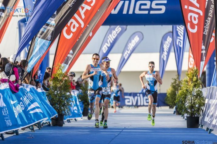 Campeonato de España de Duatlon en Avilés de 2015, con Yeray Menéndez
