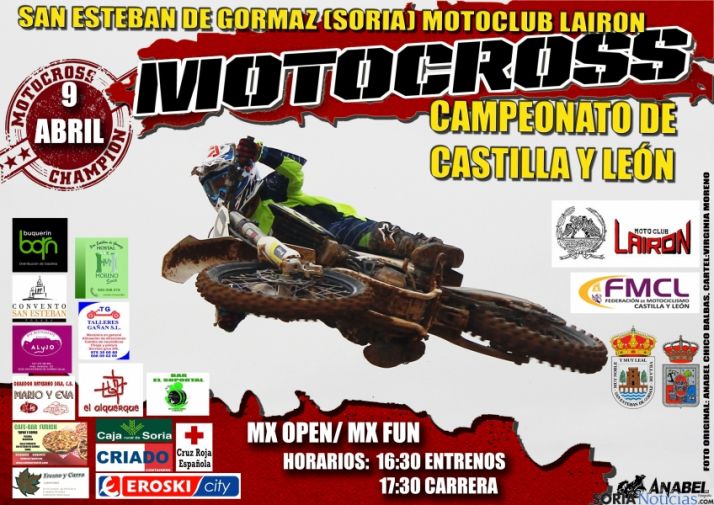 Primera carrera de motocross del Campeonato de Castilla y León en San Esteban