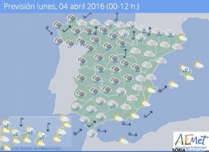 Precipitaciones y temperaturas diurnas en descenso