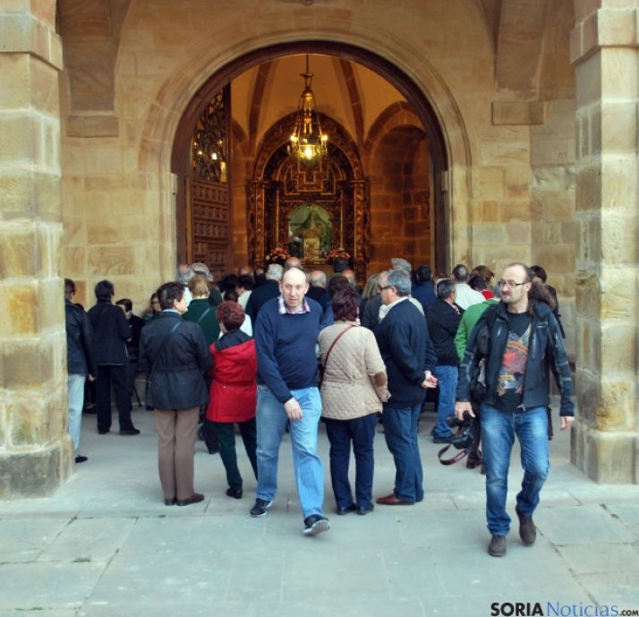Imagen de la bendición de la ermita este lunes. / SN
