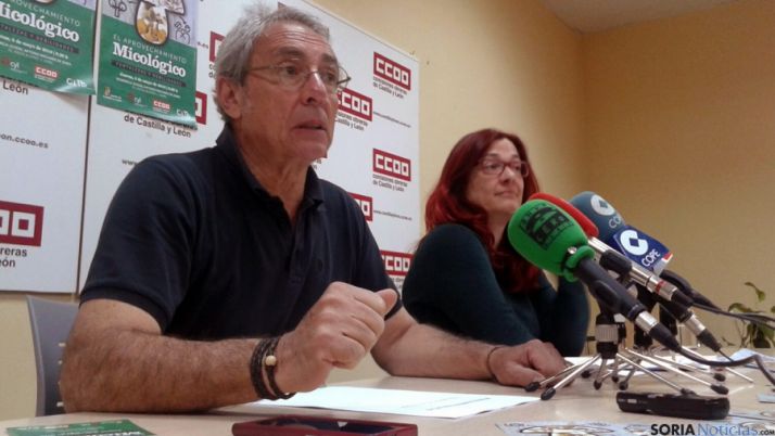 Juan José Catalina este martes en la sede del sindicato en la capital. / SN