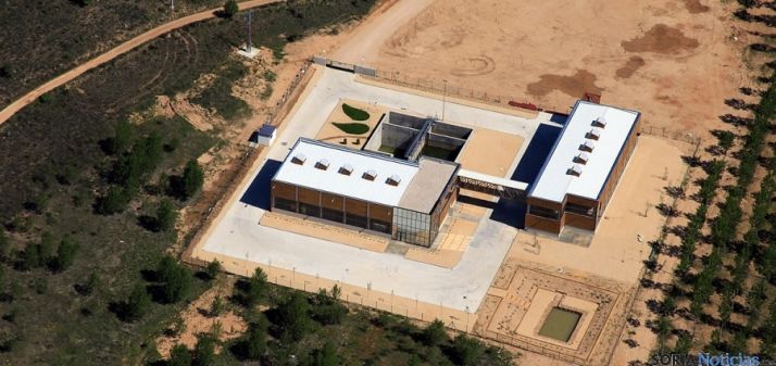 Vista aérea de la depuradora de Garray.