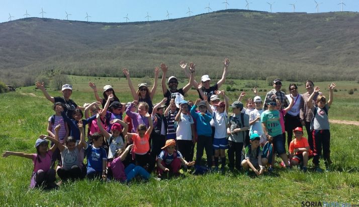 Niños del Virgen de Olmacedo este viernes. 
