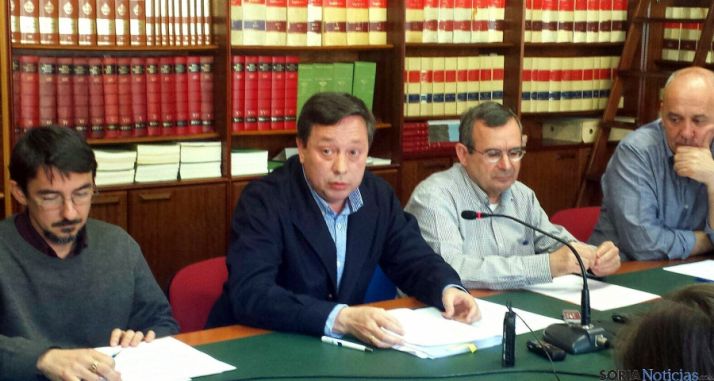 Romero, (izda.), Sainz, De Lózar y García este miércoles. / SN