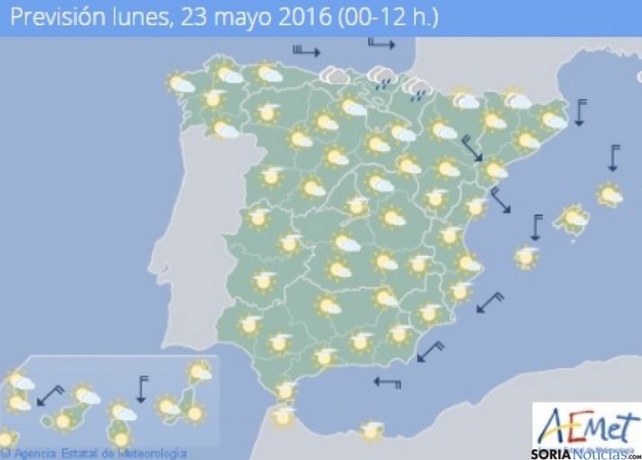Las temperaturas suben hasta los 21 grados este lunes