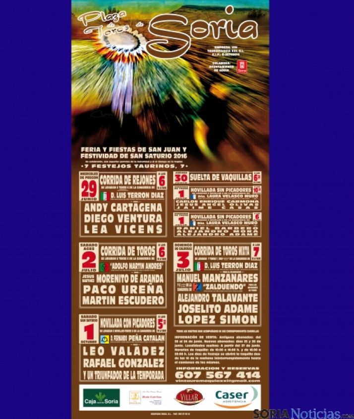 Cartel taurino para este año./SN