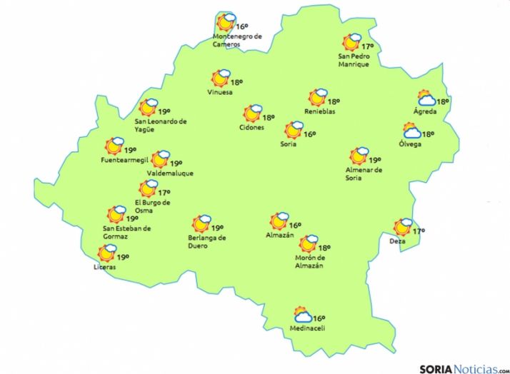 El mapa para este martes./eltiempo.es