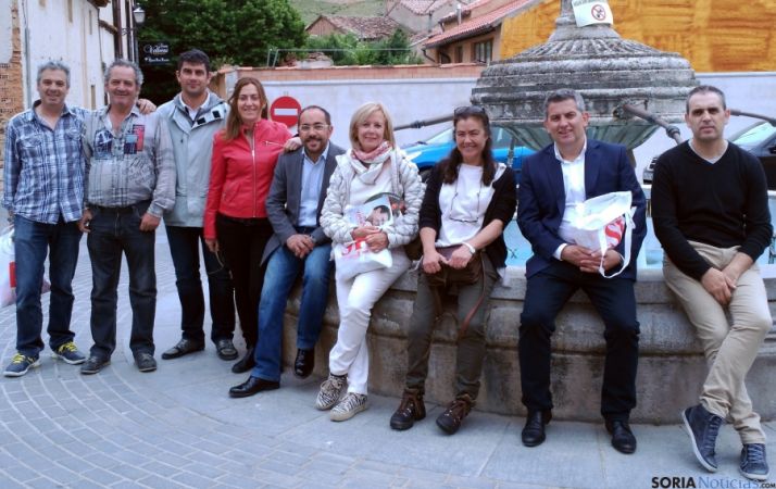 Los candidatos socialistas en Berlanga.
