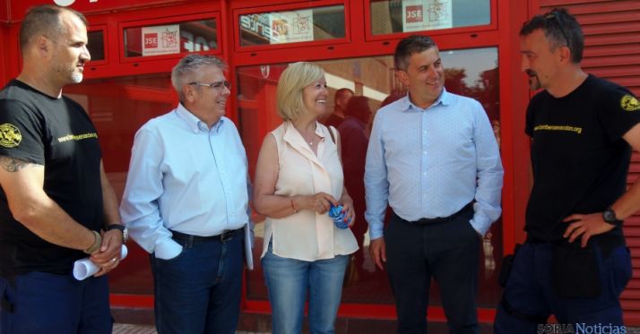 Sánchez Amor (2º izda.) hoy en Soria.