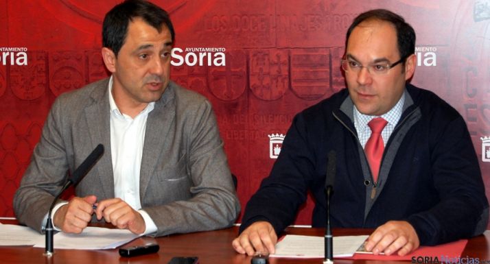 Muñoz (izda.) y Díez este miércoles./Ayto.