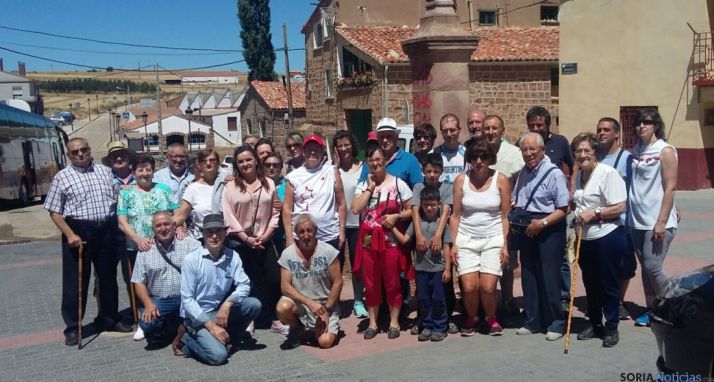 Los excursionistas, en Borobia./Ainalb Alomar