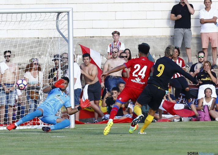 Imagen del primer gol del Atlético de Madrid.
