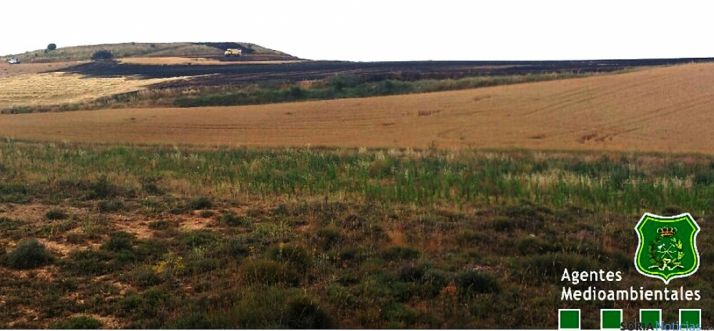 Imagen del lugar del fuego.