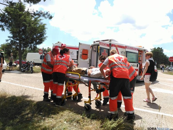 Uno de los trasladas, durante La Saca de ayer. /SN