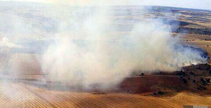 Vista aérea del incendio./Jta.
