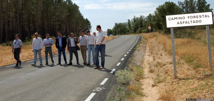 La vía asfaltada este viernes. / Dip.