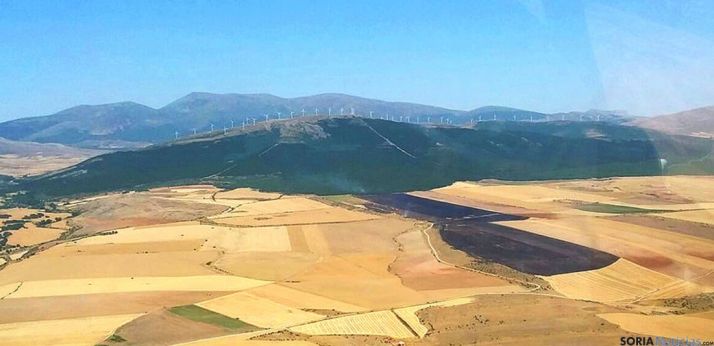 Imagen aérea de la zona devastada. / Jta.