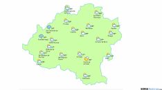 Nubes y temperaturas altas en la jornada de hoy. / www.eltiempo.es.