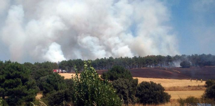 Imagen del incendio. / Á. Borque