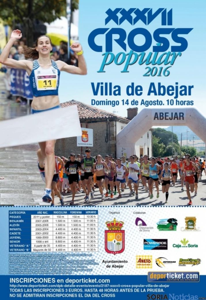 Abejar celebra su  XXXVII Cross Popular el domingo 14
