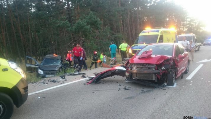 Accidente de tráfico a la altura de San Leonardo.