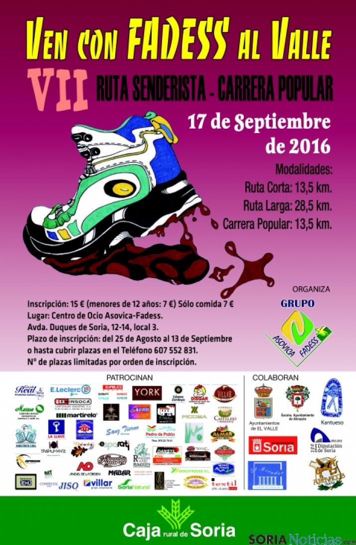 Comienza el plazo de inscripción para la VII Carrera Popular Ven con Fadess al Valle
