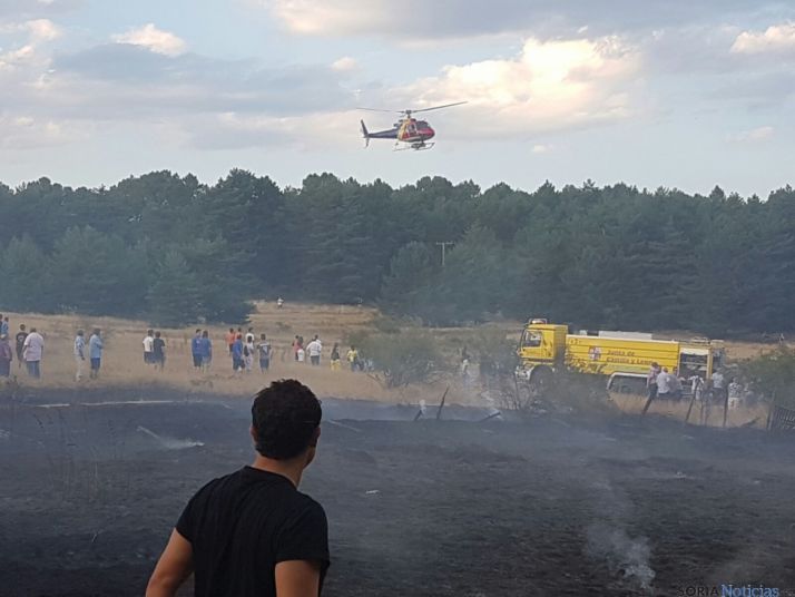 Arden tres hectáreas de pasto en el término municipal de Navaleno